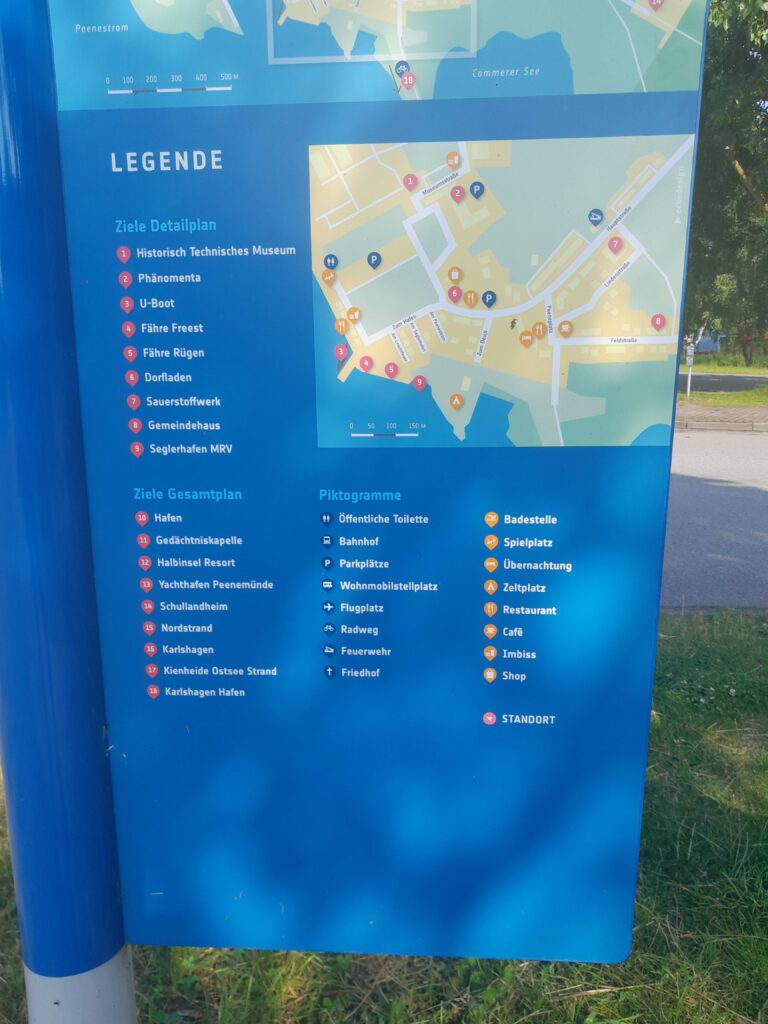 Rakettimuseon opaskartta.